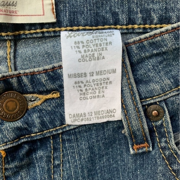 Vintage Y2K Levi Strauss Signature Stretch Low Rise Boot Cut Jeans Medium - Picture 11 of 11